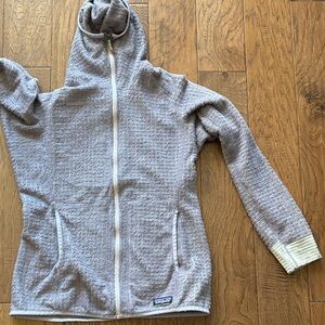 Patagonia R3 Reversible Purple Gray Hooded Zip-Up Jacket